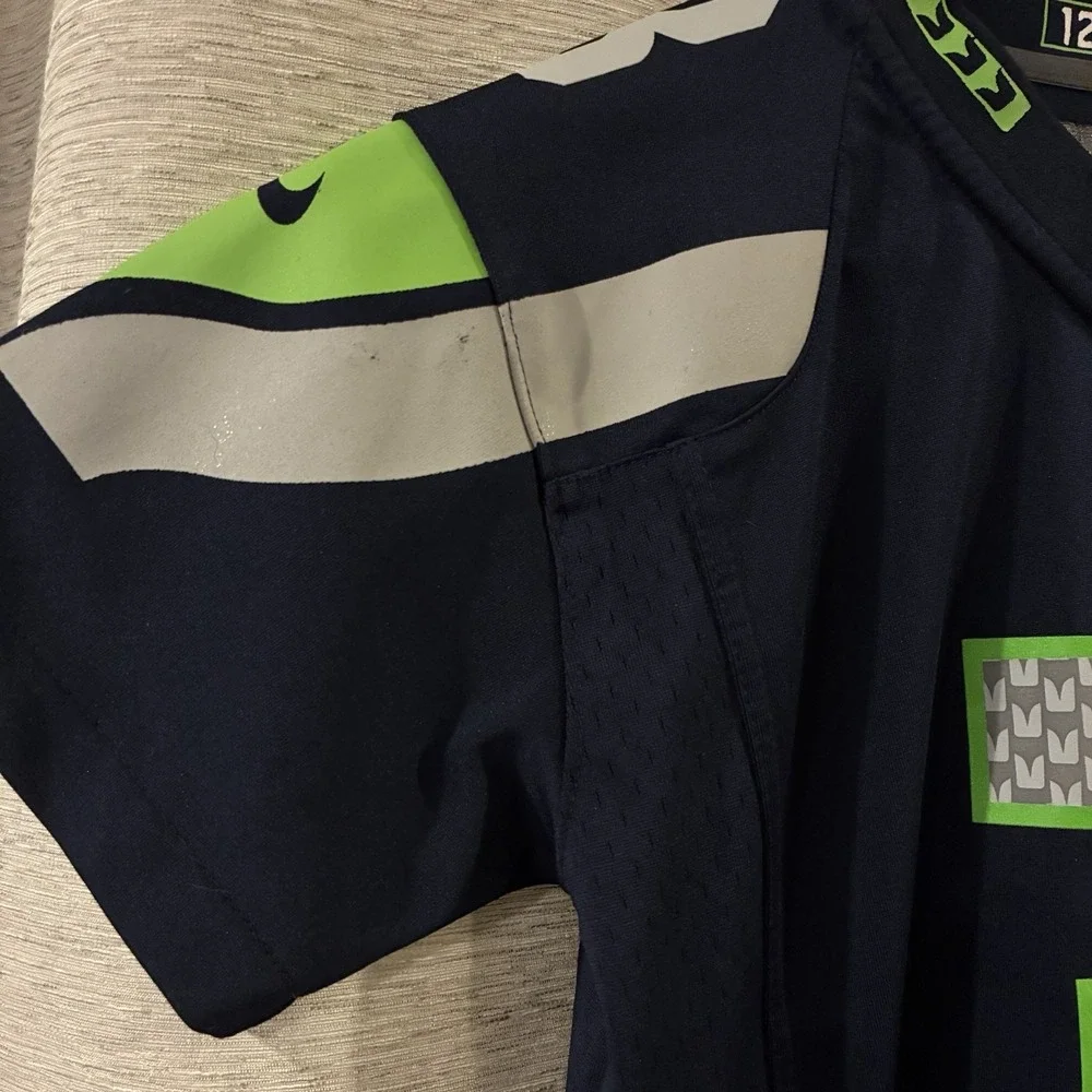 Seattle Seahawks #3 Russell Wilson Nike NFL Football Jersey Boys Size Small Blue